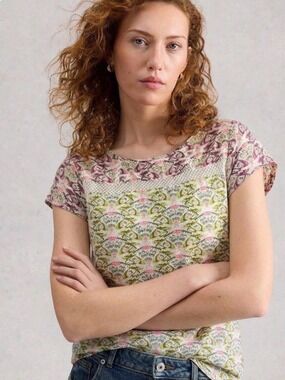 White Stuff Garden Party in July Top - Size Medium
